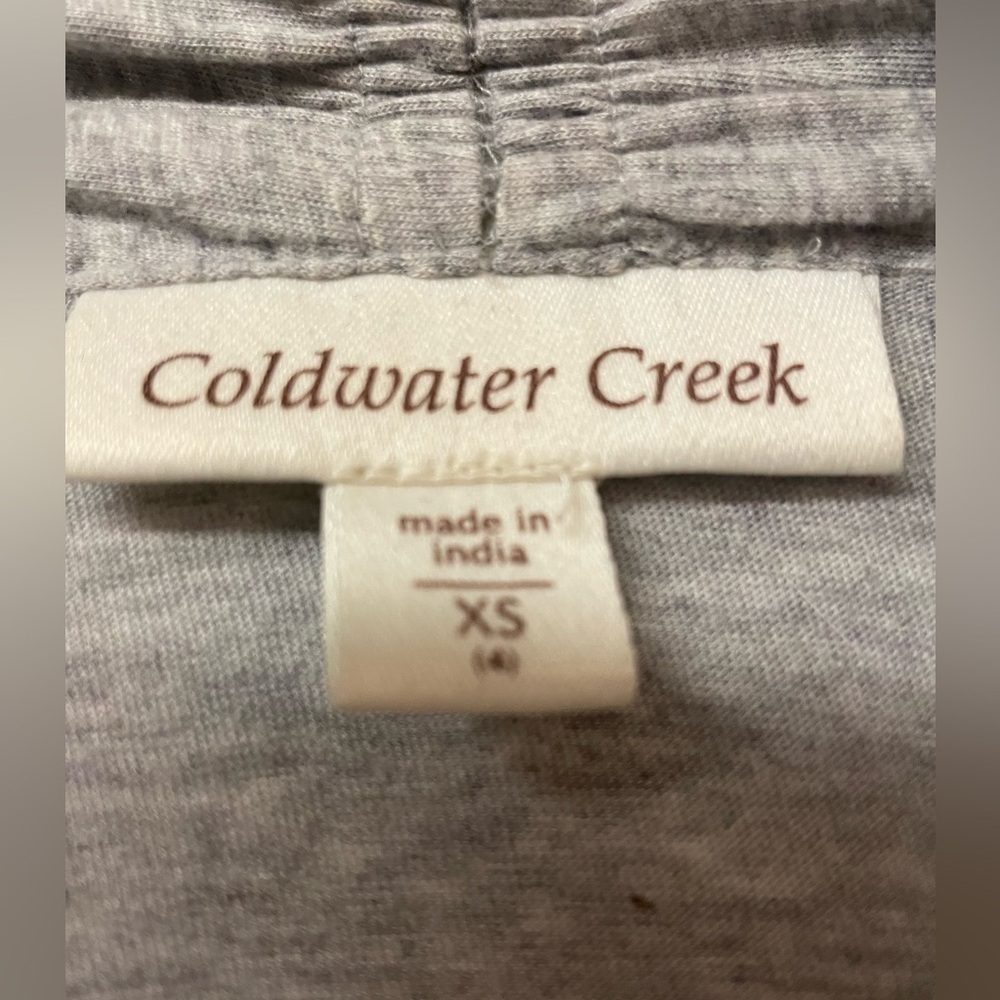 Coldwater Creek Heather Grey Open Front Cardigan - NWOT Cotton/Modal Size XS - Picture 5 of 7